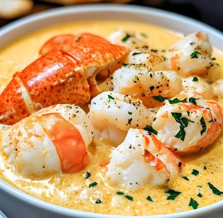 Seafood Bisque with Crab, Shrimp, and Lobster 