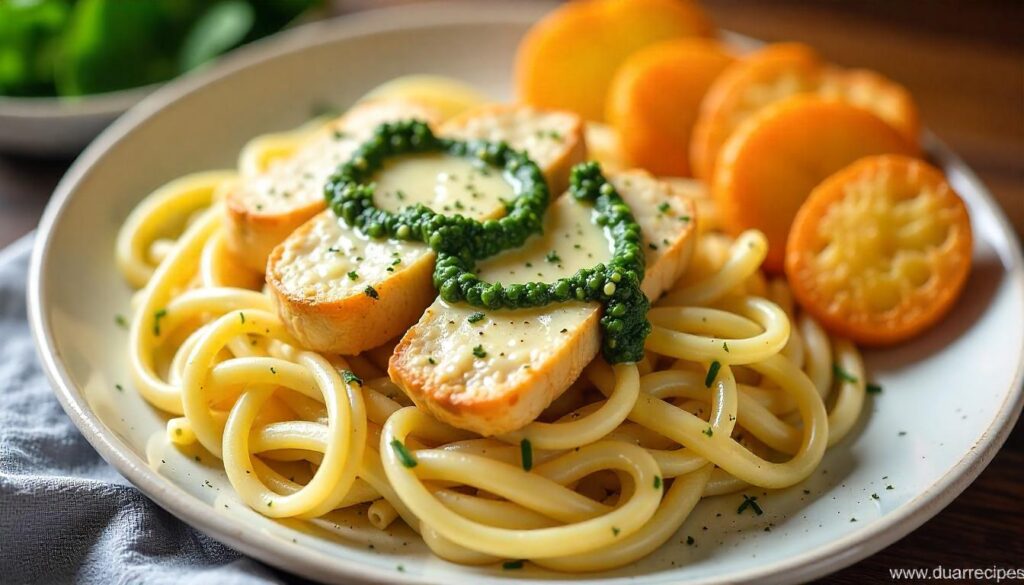 Triple-Cheese Garlic Chicken Alfredo