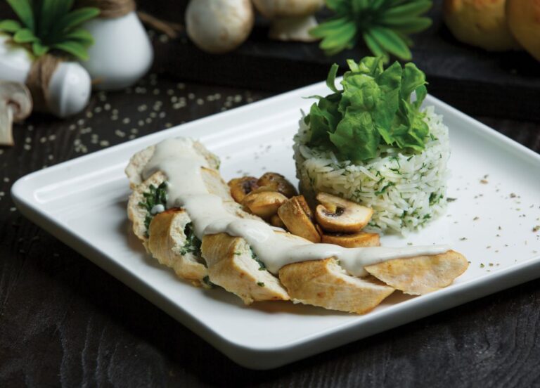 Chicken Breast in a Rich Garlic Mushroom Cream