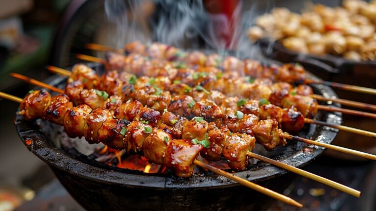 Grilled Thai Coconut Chicken Skewers