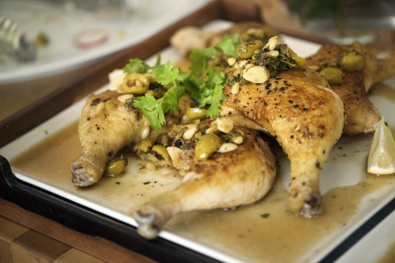 Lemon Herb Chicken with Roasted Carrots and Parmesan Broccoli