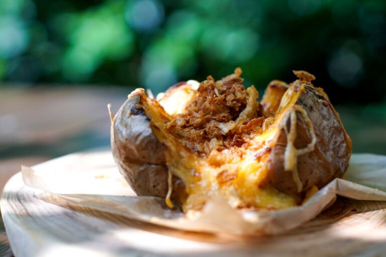Cheese-Stuffed Sweet Potato