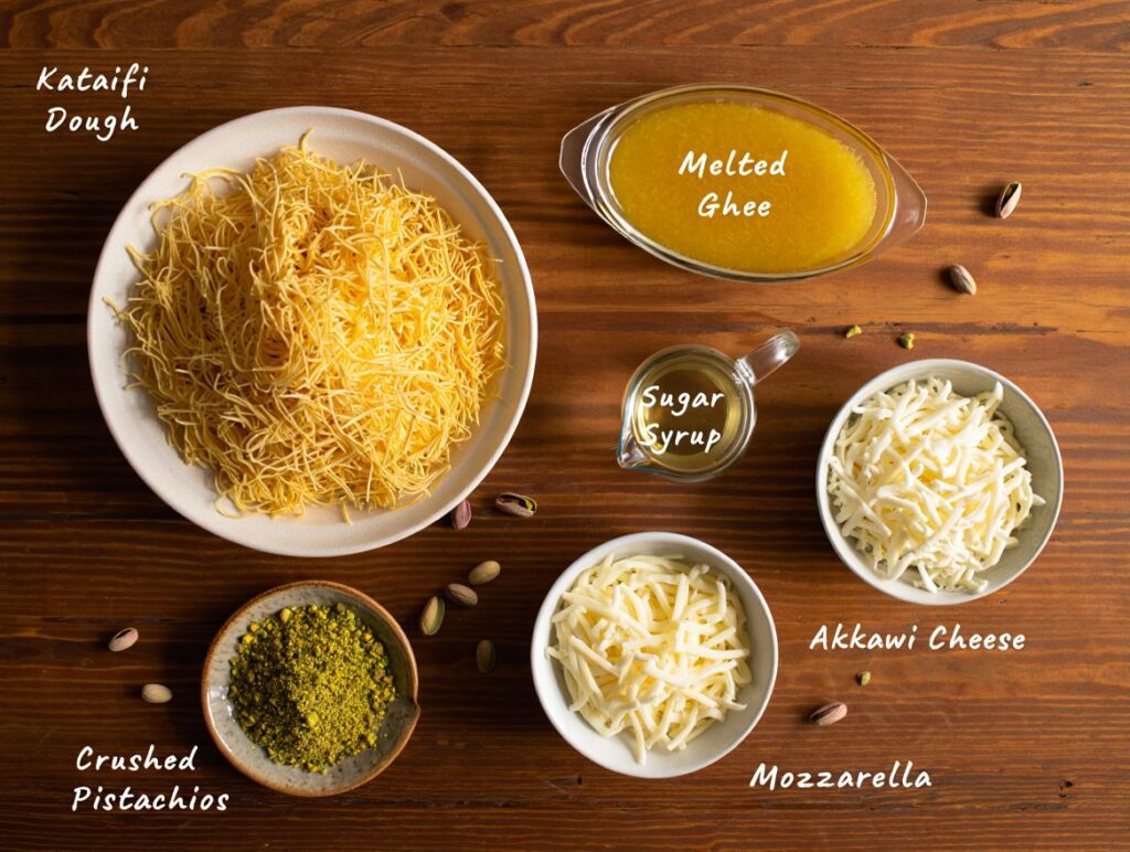 Labeled Knafeh Ingredien